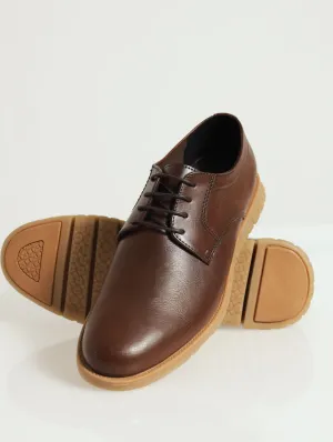Plain Upper Smart Casual Shoe - Brown