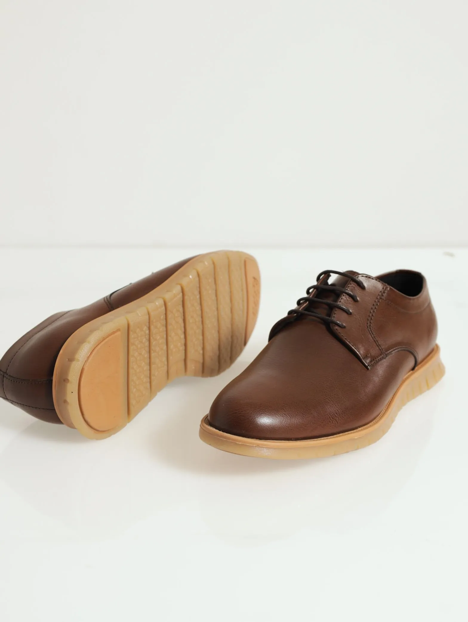 Plain Upper Smart Casual Shoe - Brown