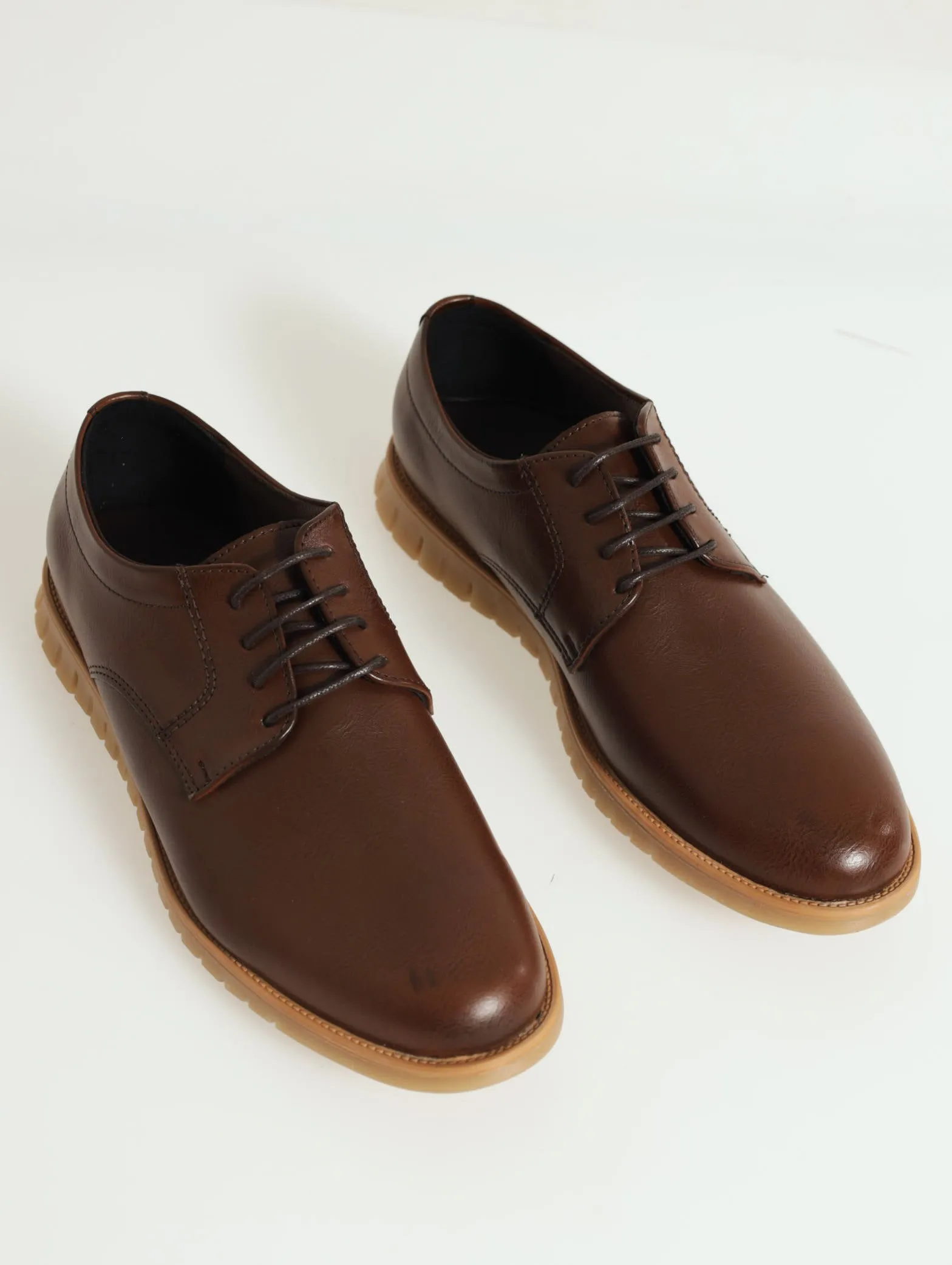 Plain Upper Smart Casual Shoe - Brown