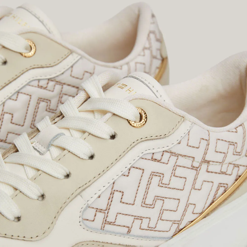 Platform Monogram Sneaker - Ecru