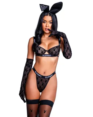 Playboy Bunny Noir 2 Piece set - Black PBLI112