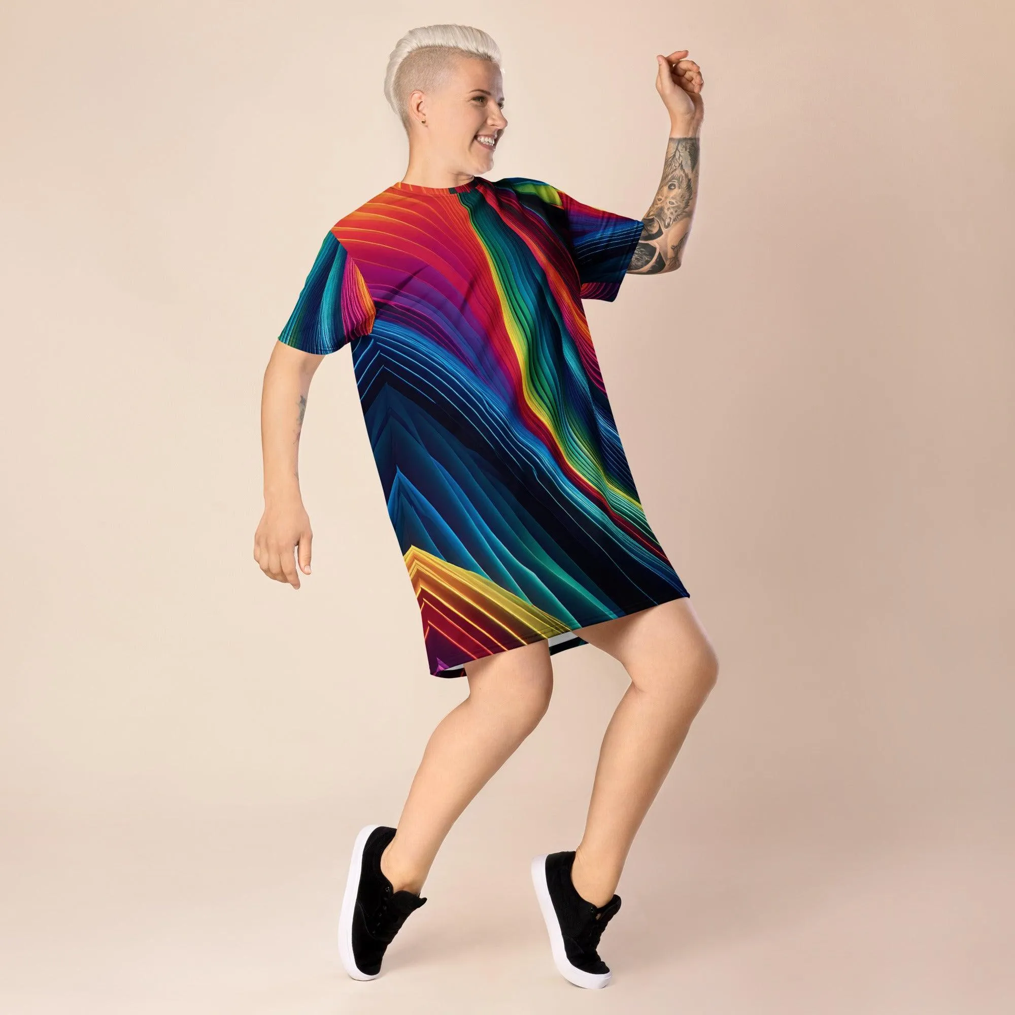 Playful Versatile T-Shirt Dress for Festivals & Everyday Wear