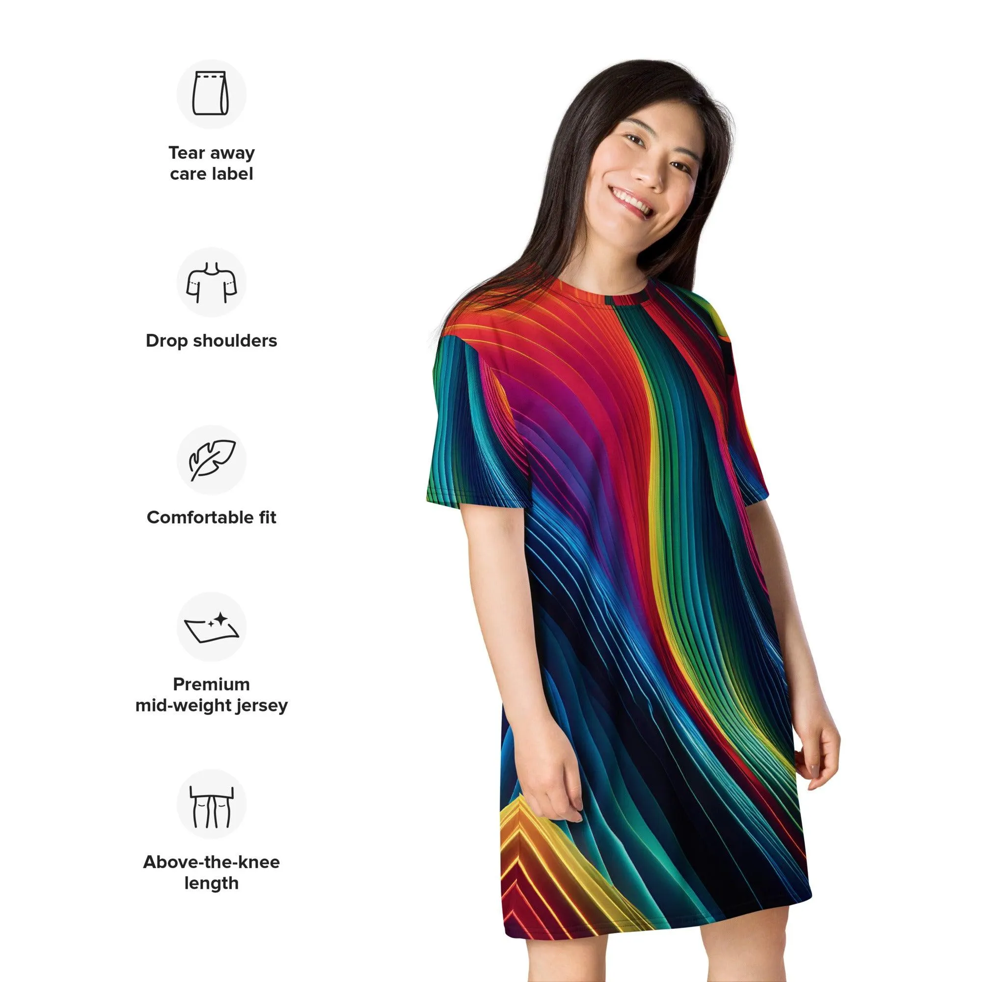 Playful Versatile T-Shirt Dress for Festivals & Everyday Wear