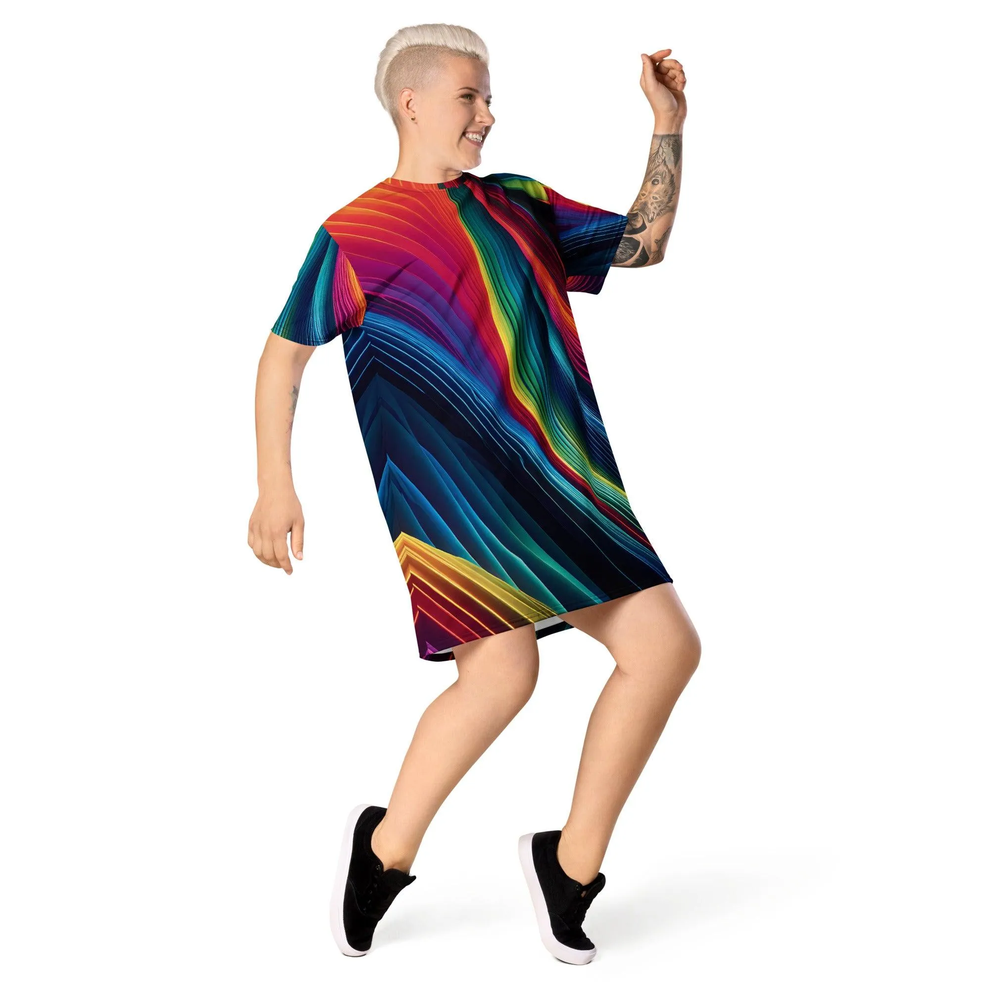 Playful Versatile T-Shirt Dress for Festivals & Everyday Wear
