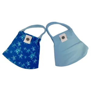 Pom Masks by Pomchies - Blue Sea Turtle / Solid Light Blue