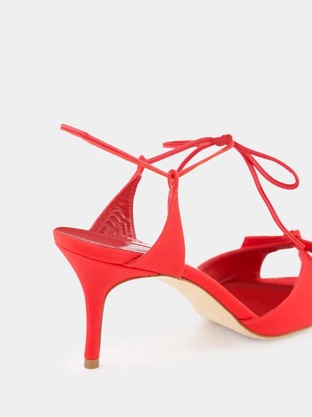 Potasia 70mm Red Bow Sandals