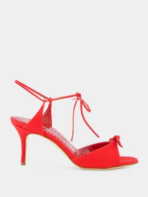 Potasia 70mm Red Bow Sandals
