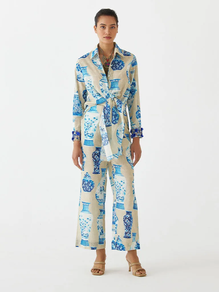 Procelain Knot Top Co-ord Set