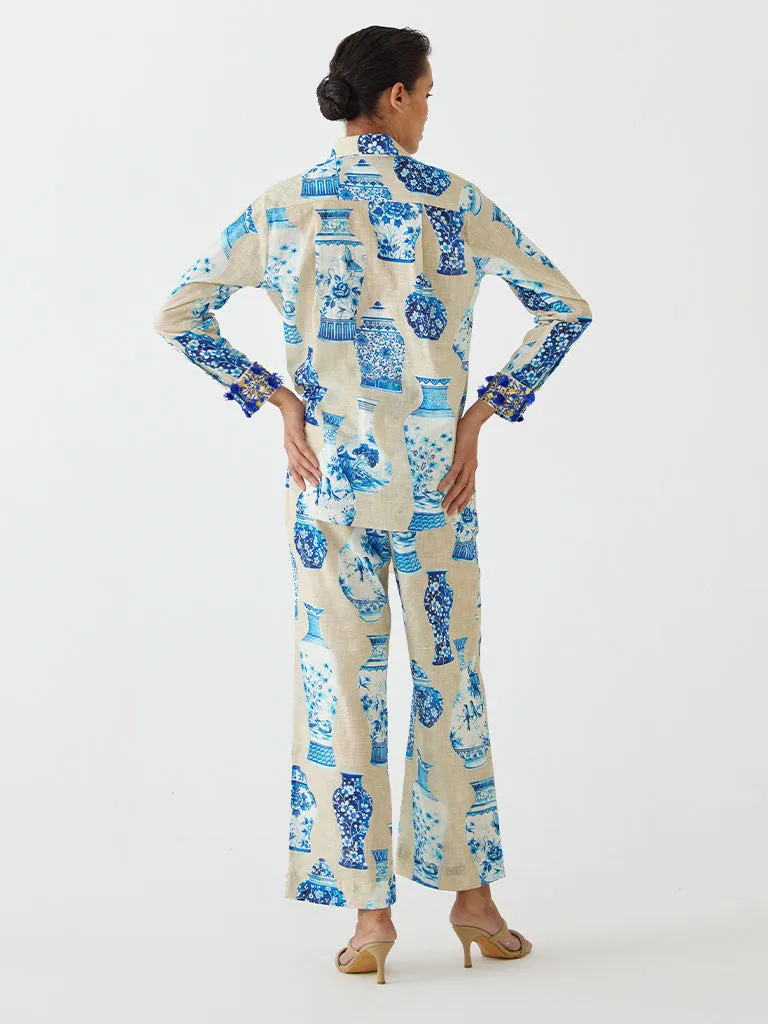 Procelain Knot Top Co-ord Set