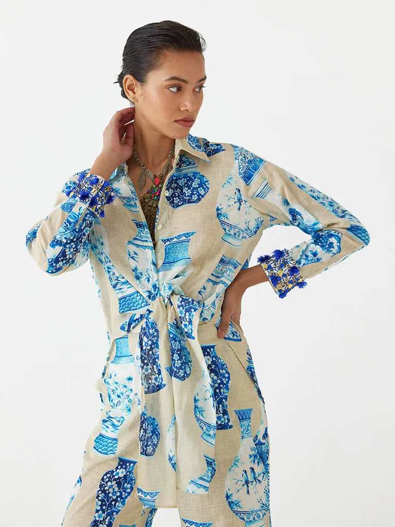 Procelain Knot Top Co-ord Set