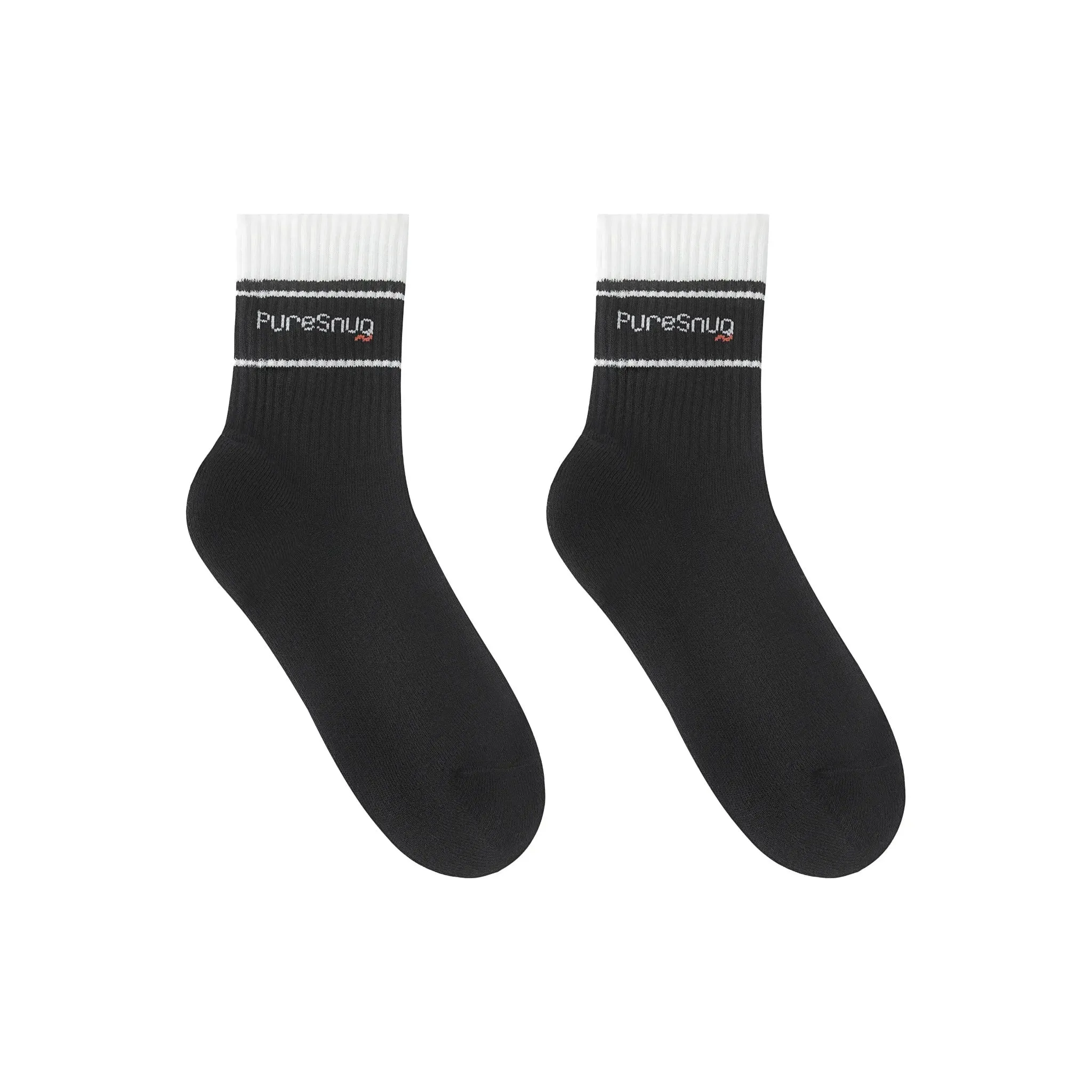 PureSnug Classic Crew Socks (Black)