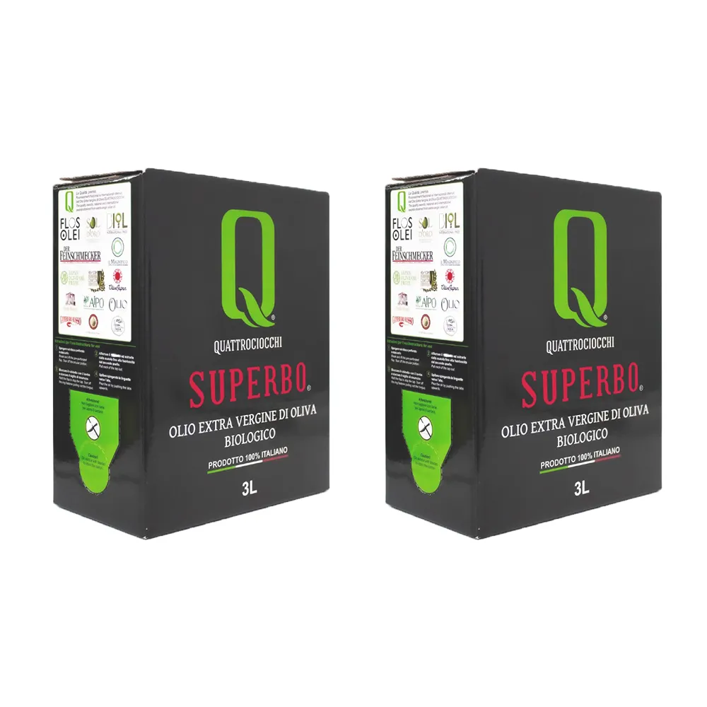 Quattrociocchi Superbo Organic Extra Virgin Olive Oil (3L BIB) - 100% Moraiolo