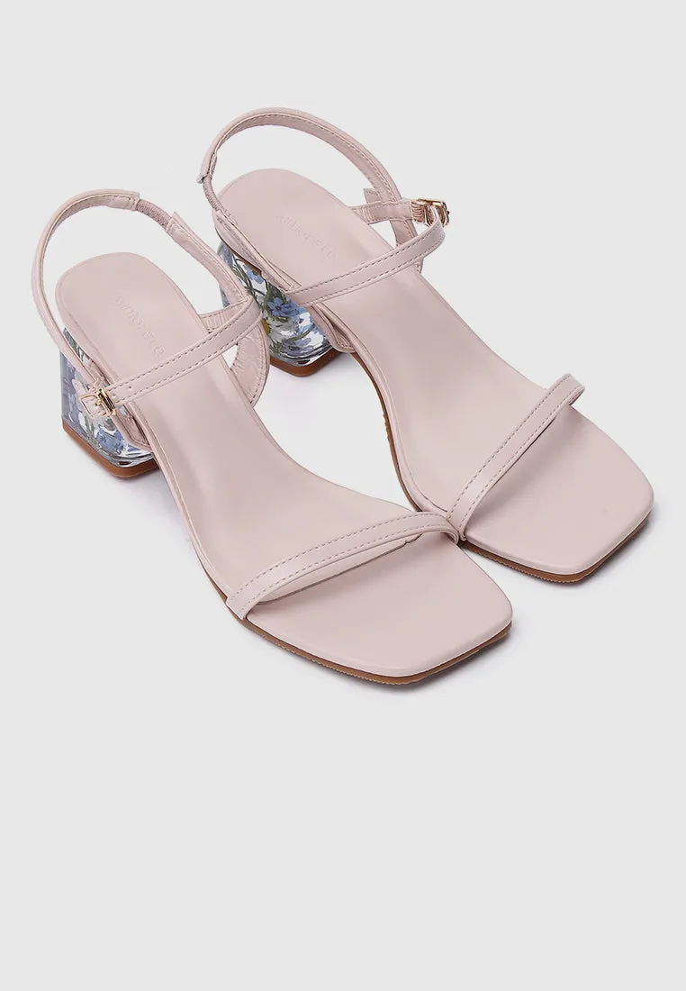 Remi Floral Heels (Pink)