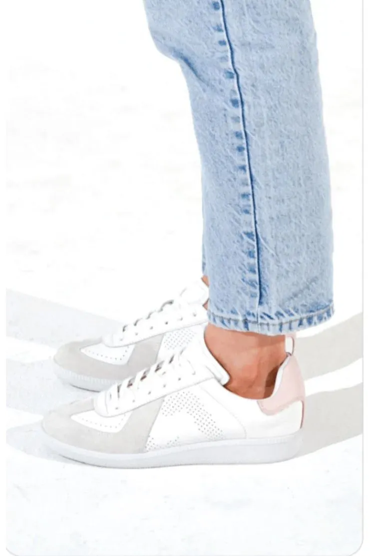 ROLLIE Pace Sneaker - White and Snow Pink