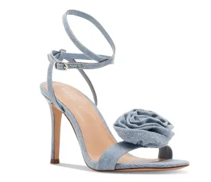 Rounded Toe Rosette Stiletto Heel