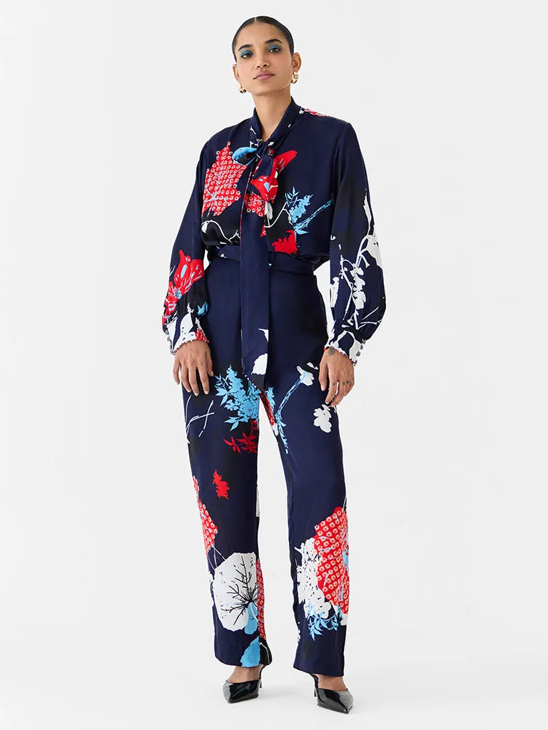Royal Ikigai Knot Shirt & Pants Co-ord