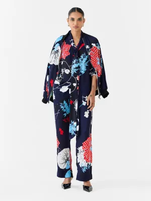 Royal Ikigai Knot Shirt & Pants Co-ord