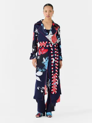 Royal Ikigai Trench Coat & Pants Co-ord