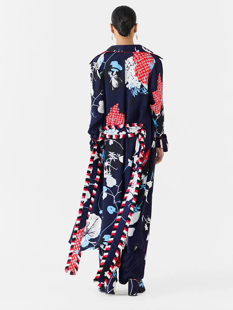 Royal Ikigai Trench Coat & Pants Co-ord