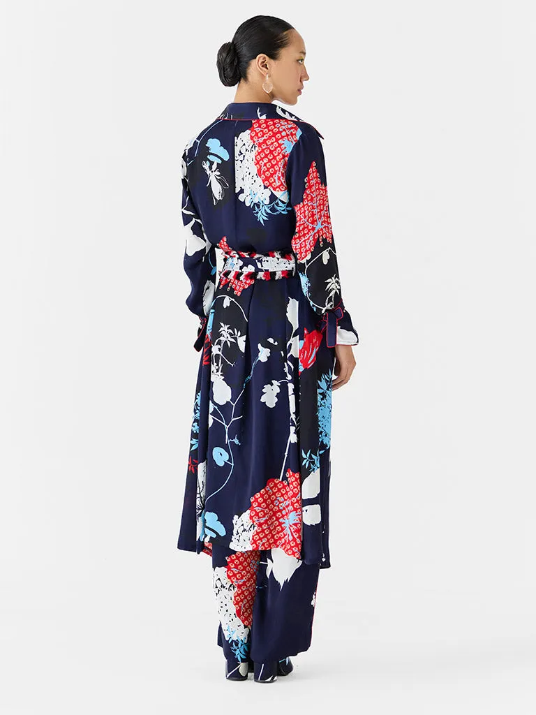 Royal Ikigai Trench Coat & Pants Co-ord