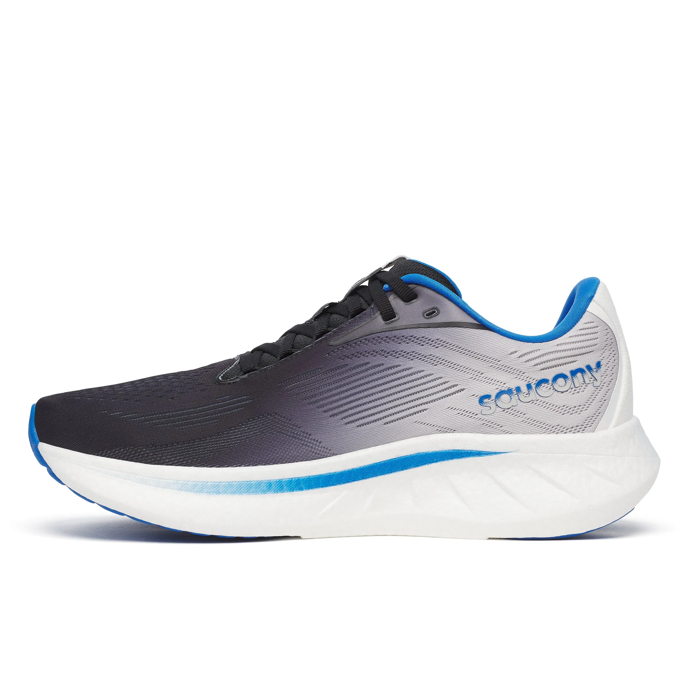 Saucony Men's Ride 18 Running Shoes Black/Skydiver