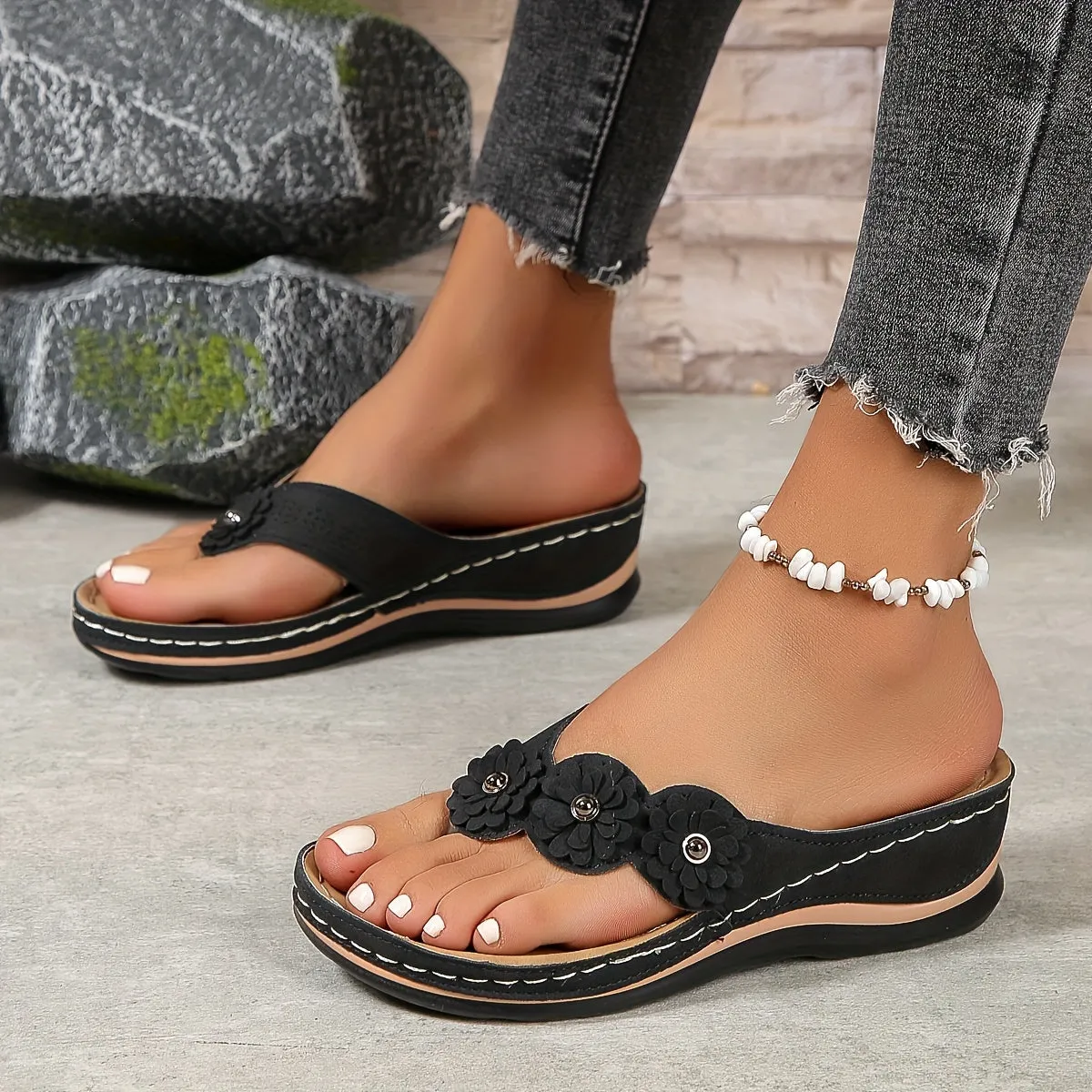 Sienna | Elegant Flower Sandals