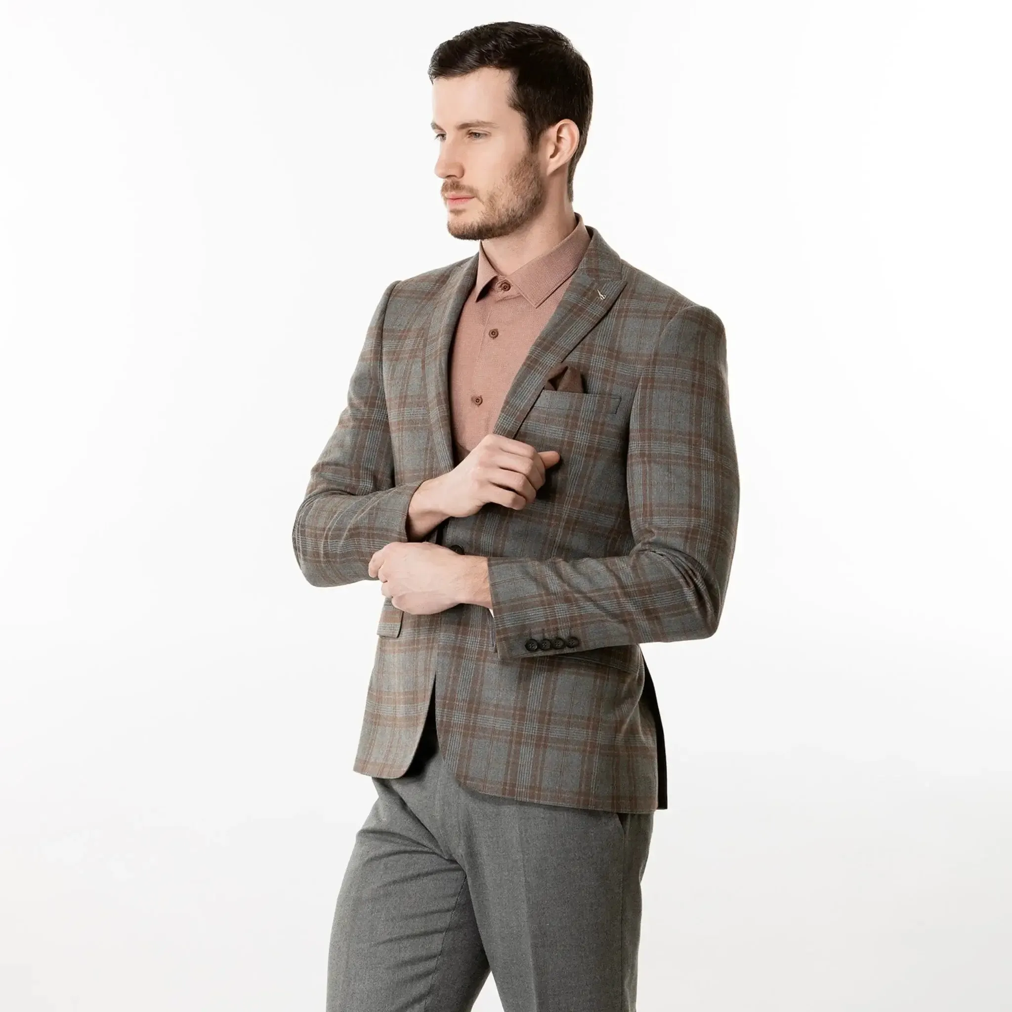 Slim Dress Shirt Light Brown
