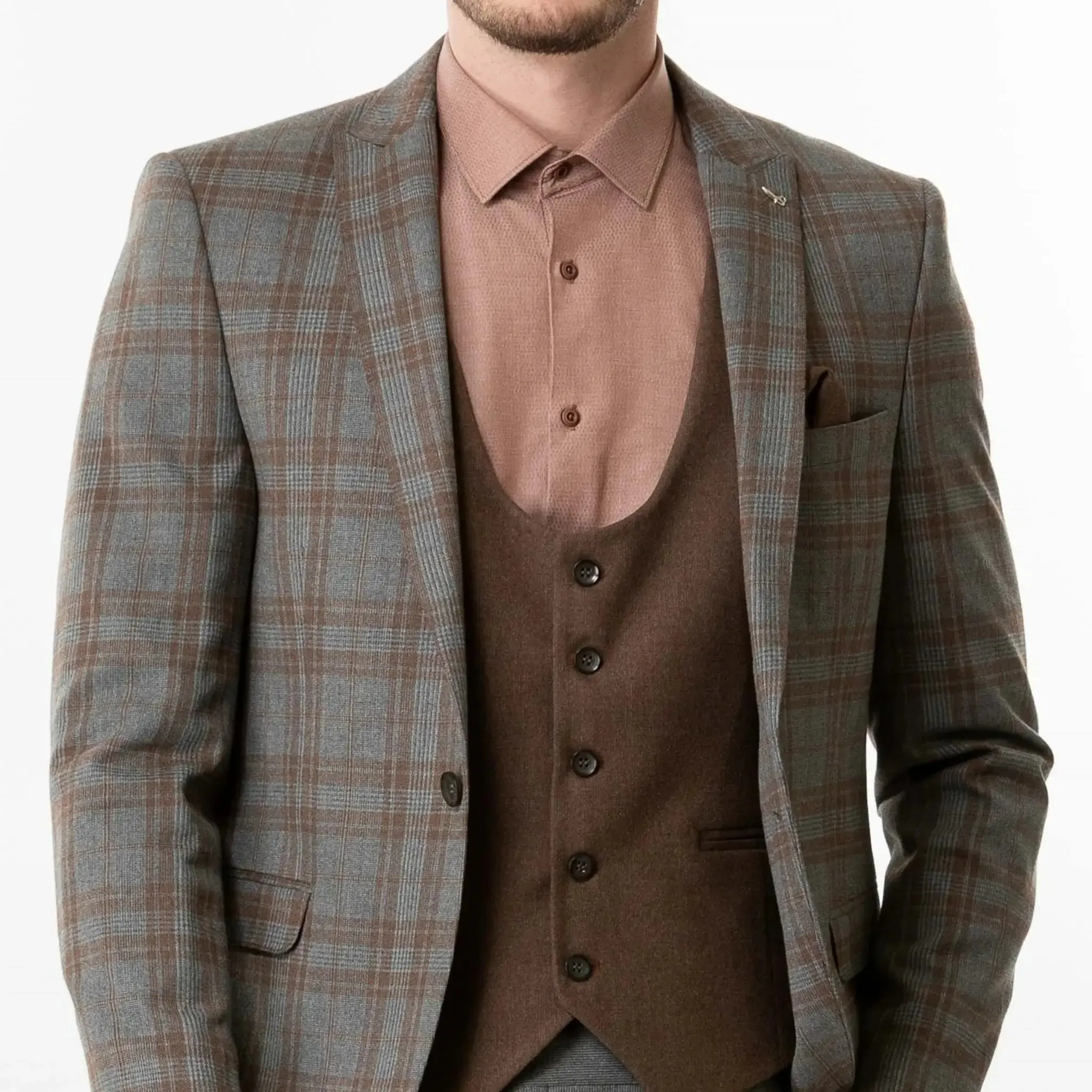 Slim Dress Shirt Light Brown