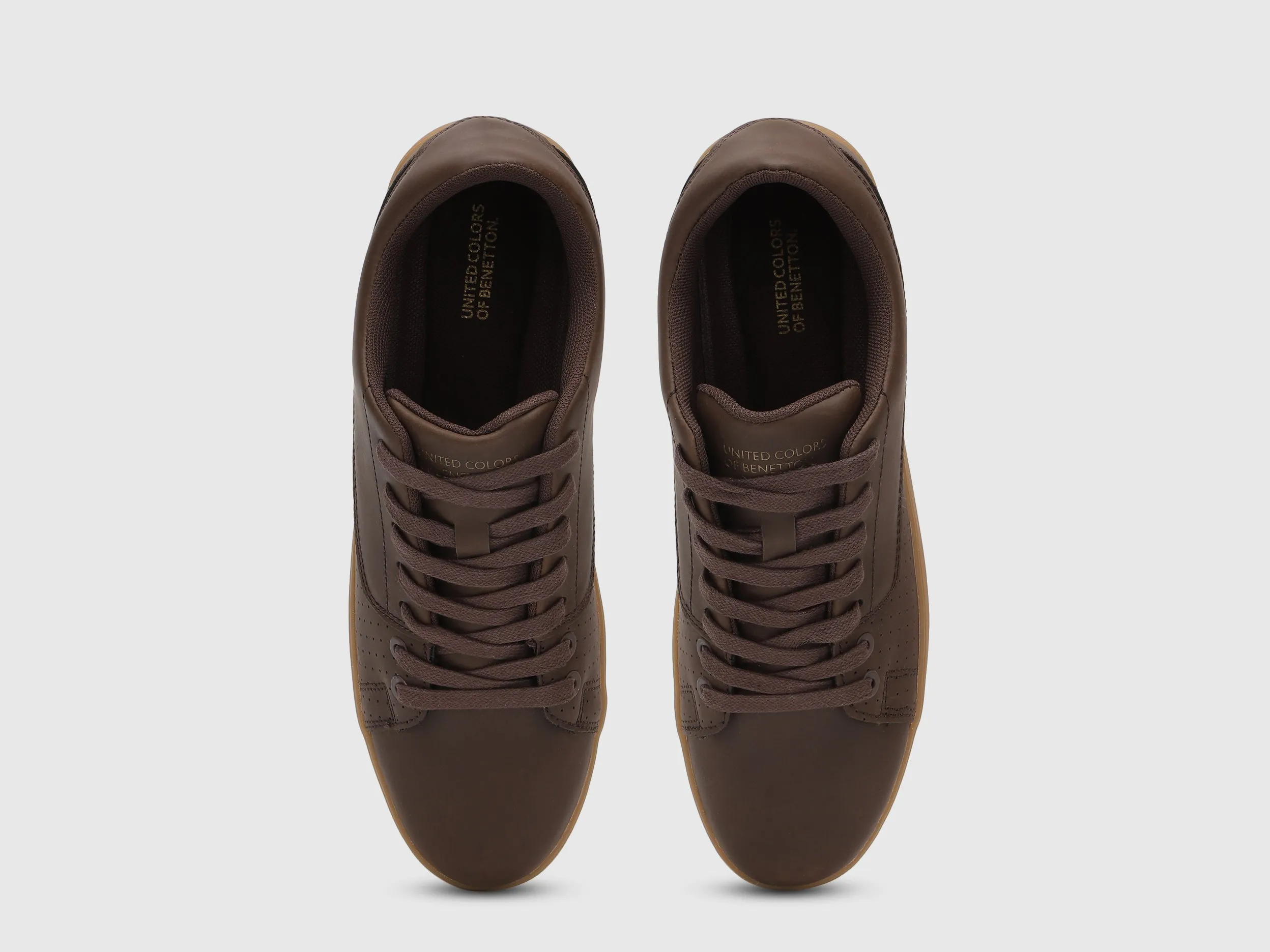 Solid Pattern Lace-Up Sneakers