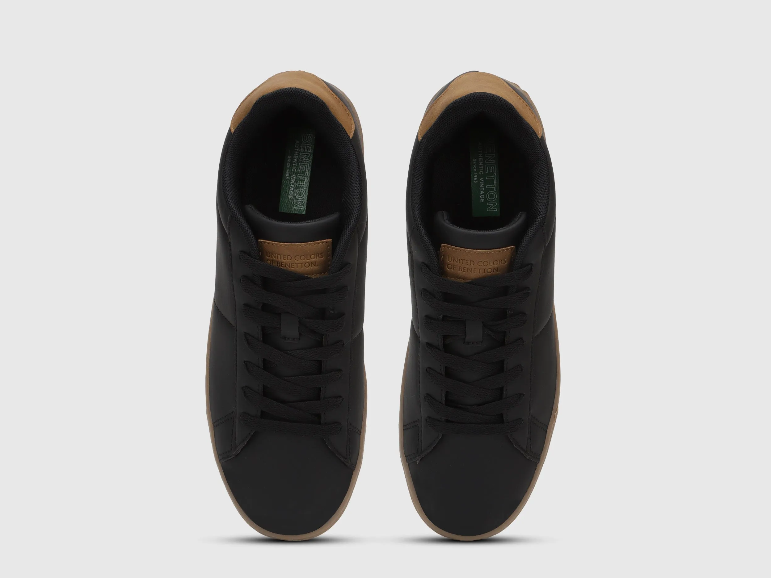 Solid Pattern Lace-Up Sneakers