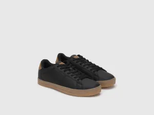 Solid Pattern Lace-Up Sneakers