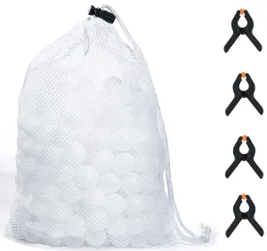 Sous Vide Water Ball Kit - GREEN APRON 250 Sous Vide Cooking Water Balls With Mesh Drying Bag and 4 Sous Vide Clips. Minimum Heat Loss & Water Evaporation, BPA Free FDA Approved for Sous Vide Cookers