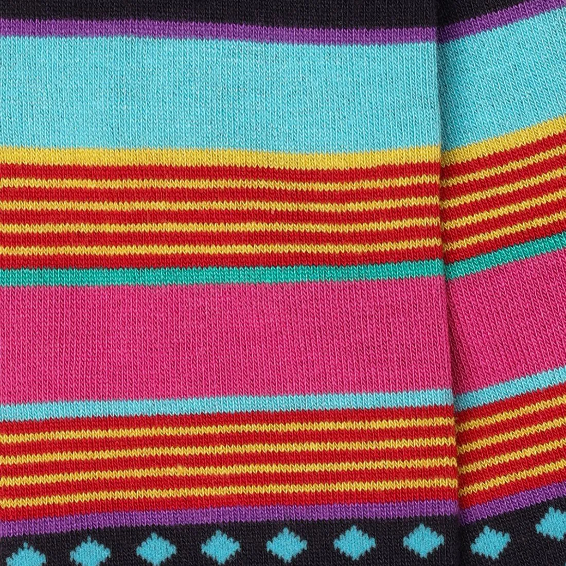 Stripe and Diamond Bamboo Socks by Swole Panda, Size 7-11