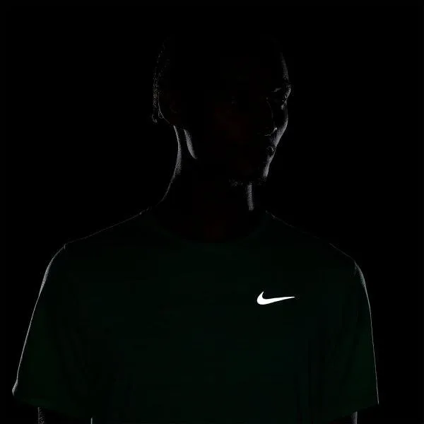 T SHIRT NIKE RUN DRY-FIT MAGLIETTA UOMO TENNIS PADLE RUNNING GIALLA