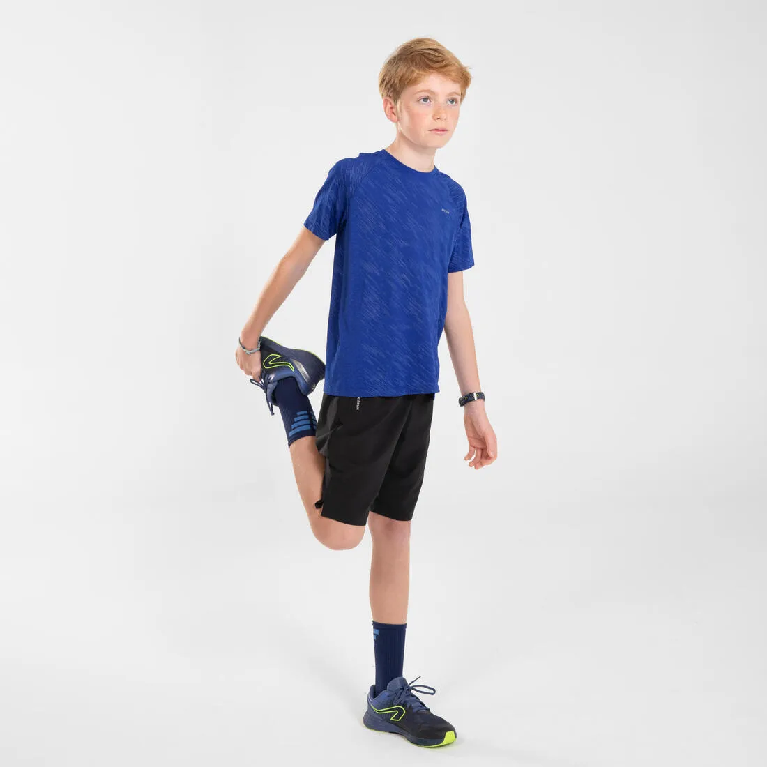 T-Shirt running ultra léger Enfant - KIPRUN Light 900 marine vert