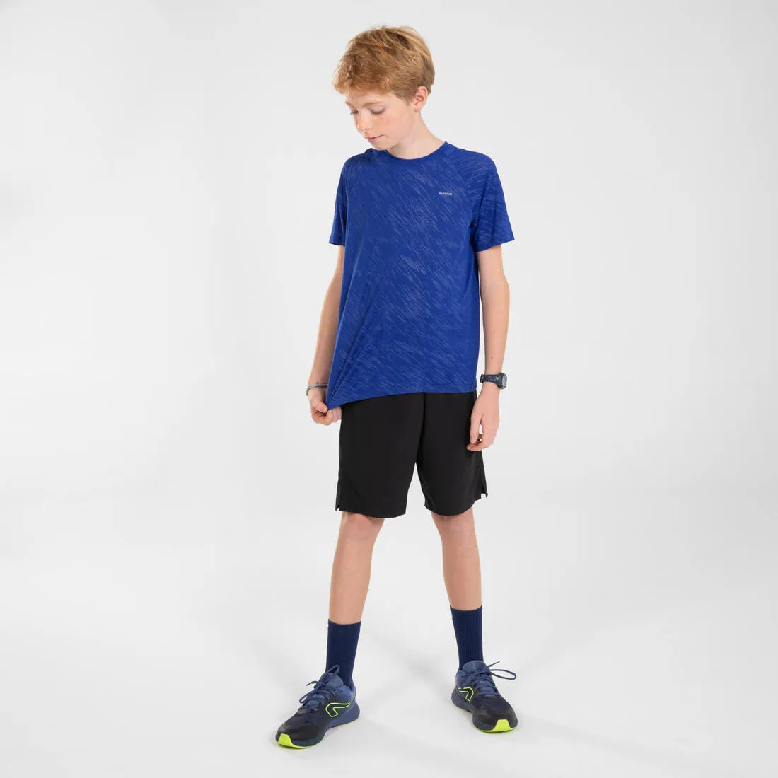 T-Shirt running ultra léger Enfant - KIPRUN Light 900 marine vert