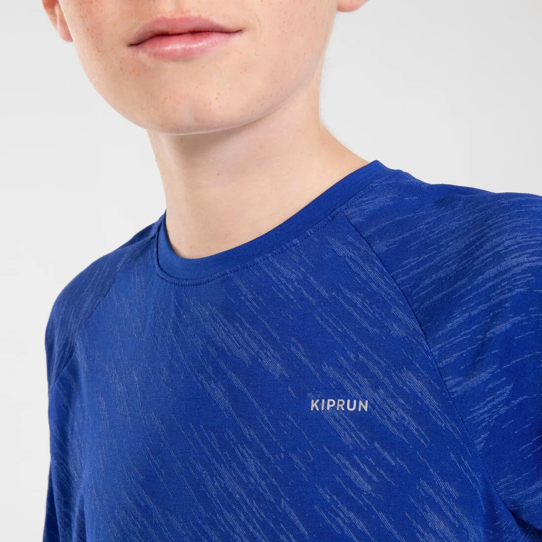 T-Shirt running ultra léger Enfant - KIPRUN Light 900 marine vert
