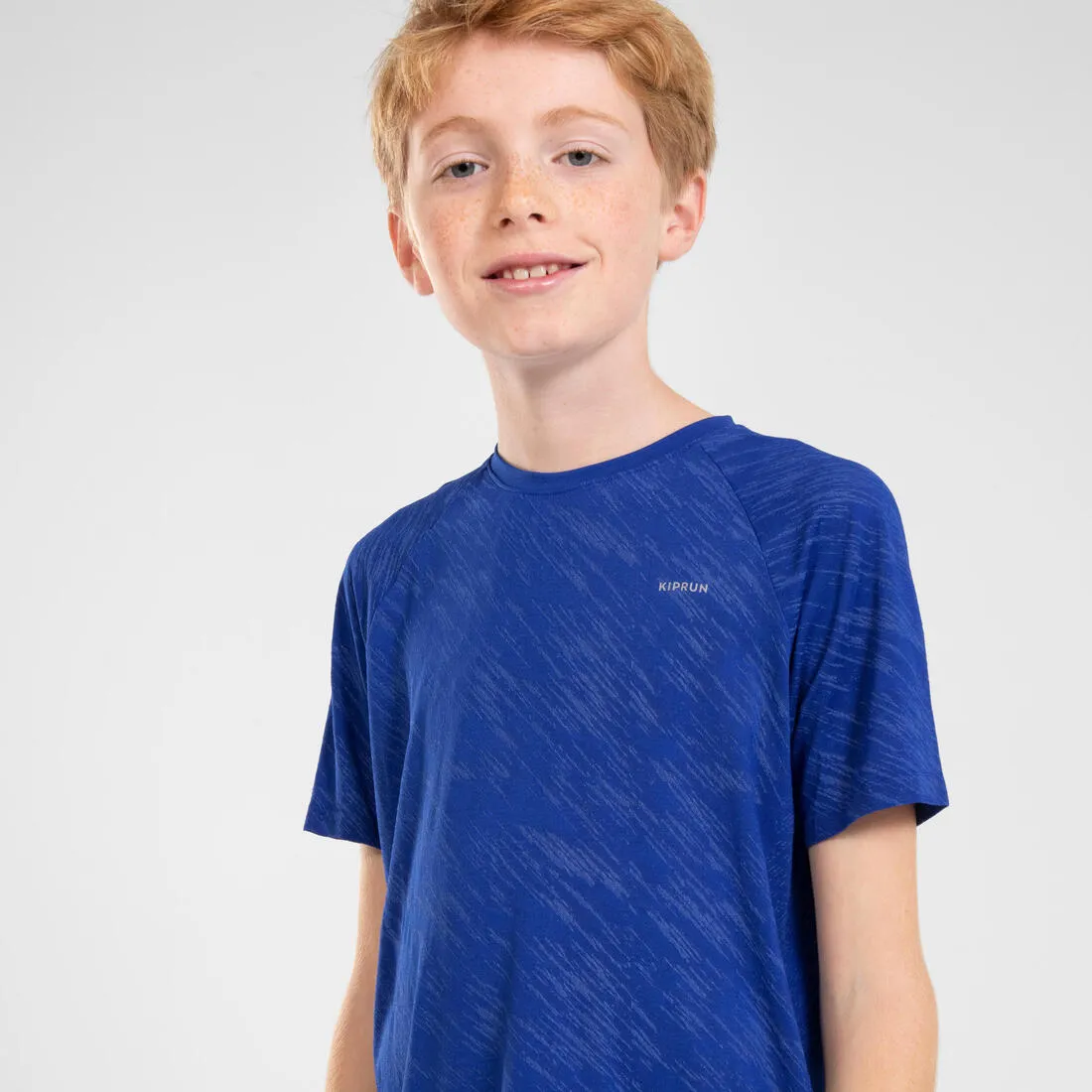 T-Shirt running ultra léger Enfant - KIPRUN Light 900 marine vert