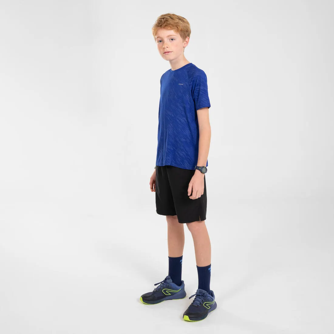 T-Shirt running ultra léger Enfant - KIPRUN Light 900 marine vert