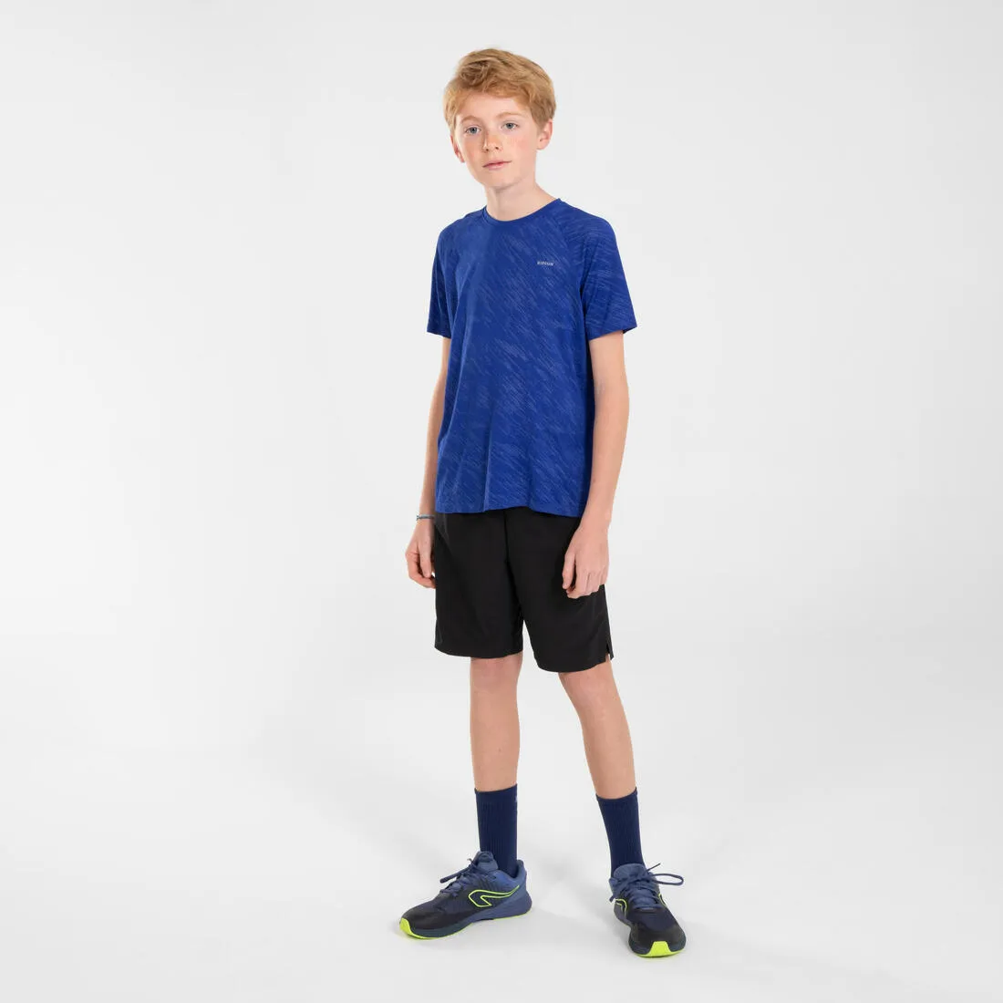T-Shirt running ultra léger Enfant - KIPRUN Light 900 marine vert