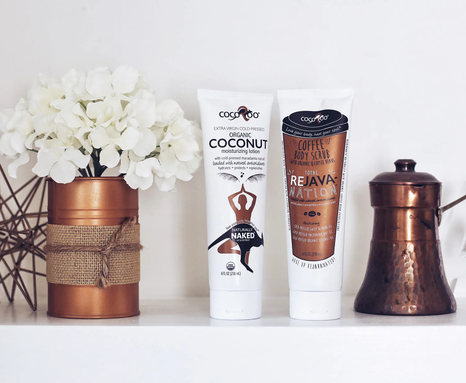 Total ReJAVAnation Coffee Scrub & Naturally Naked Coconut Oil Moisturizer