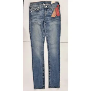True Religion Womens Stella Skinny Low Rise Stretch Blue Denim Jeans 26 MSRP 199