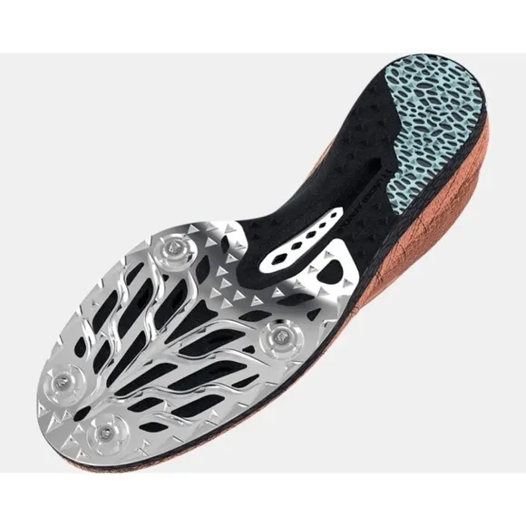 Under Armour Hovr Shakedown Dark Sky Distance Track Spike Cleats 3026064-001 NEW