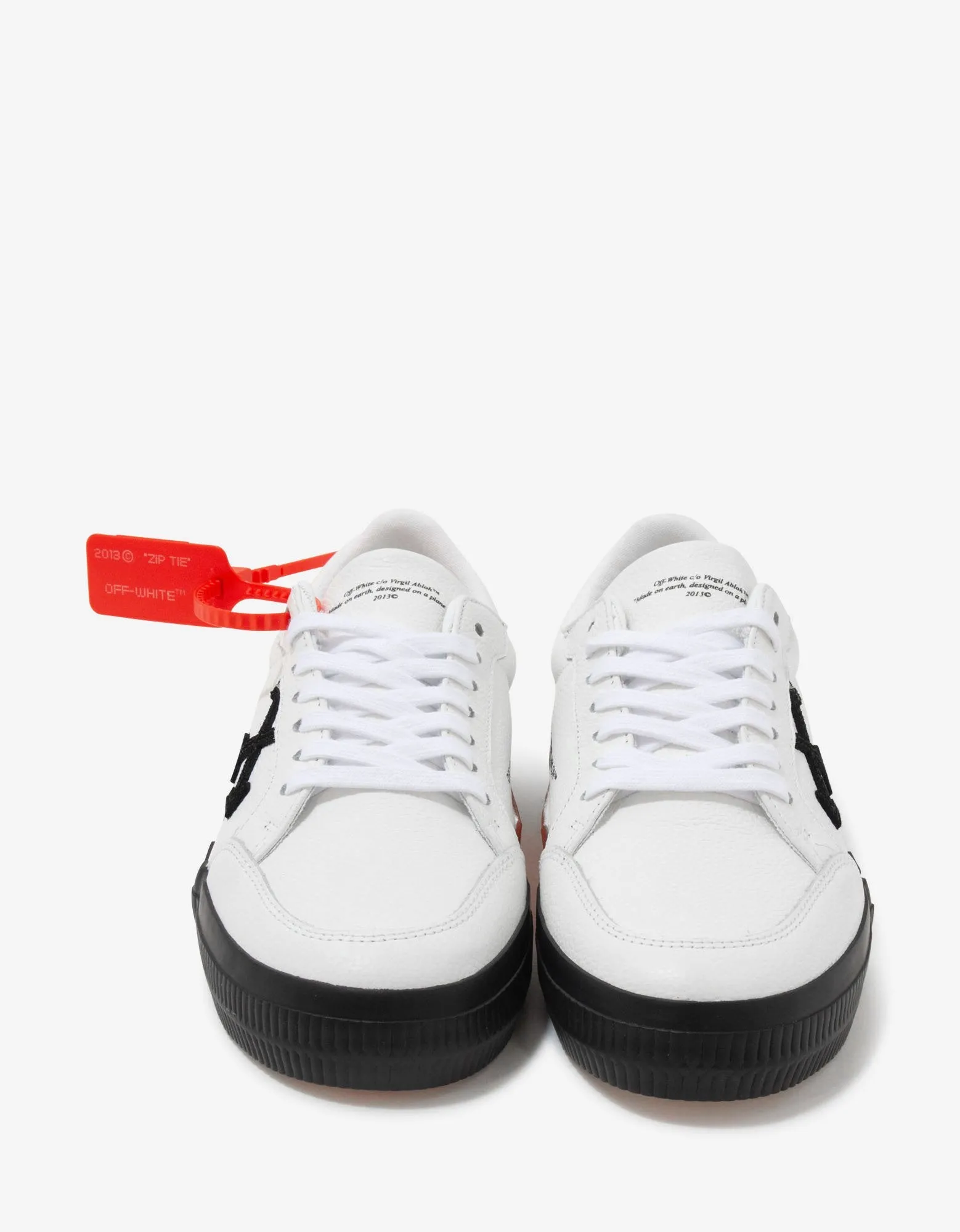 White Leather Low Vulcanized Trainers