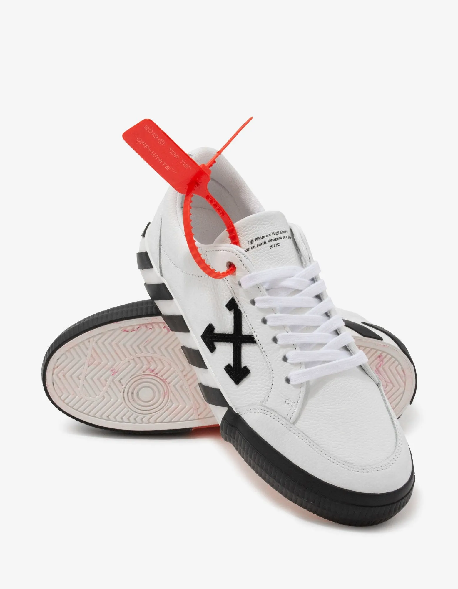 White Leather Low Vulcanized Trainers