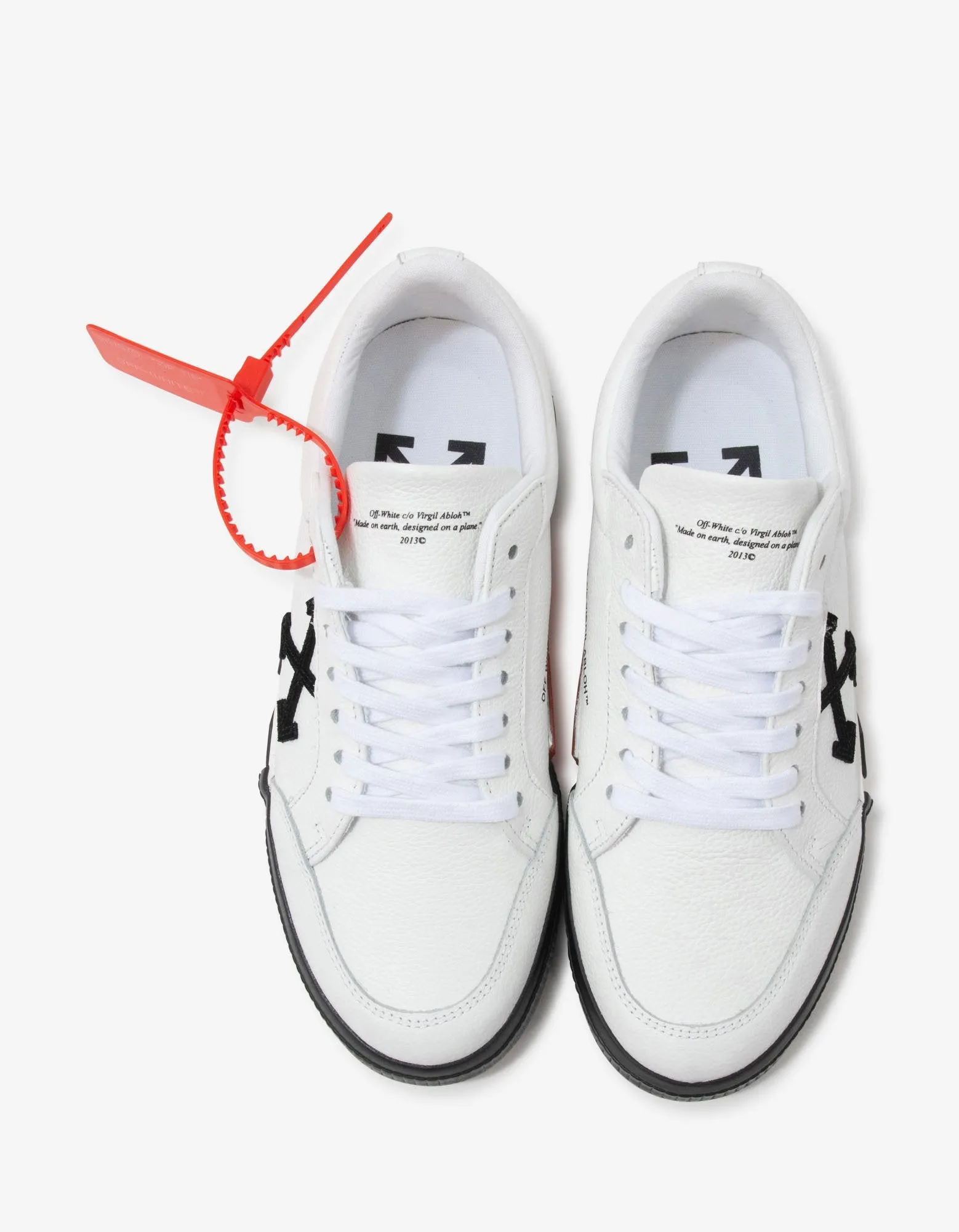 White Leather Low Vulcanized Trainers