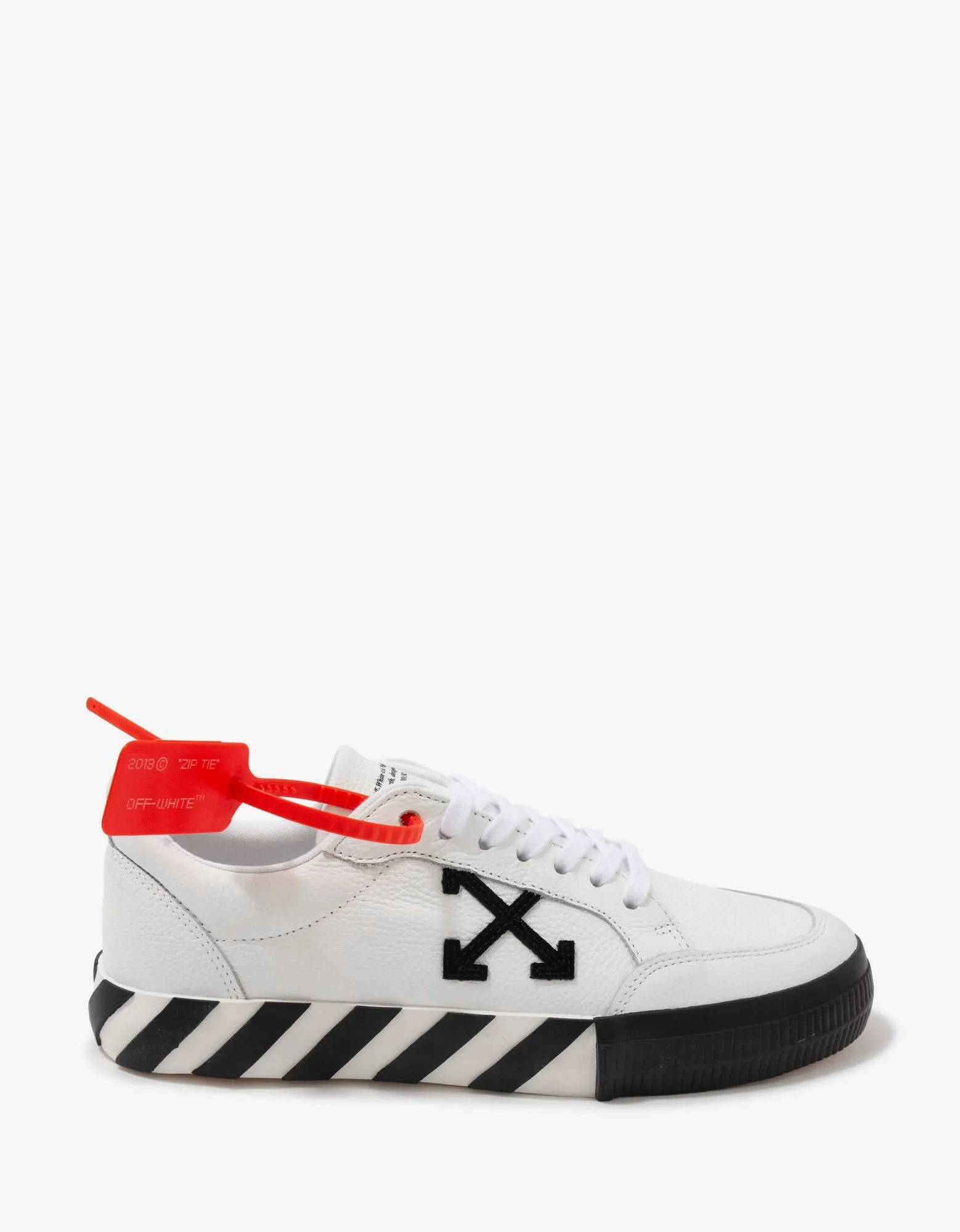 White Leather Low Vulcanized Trainers