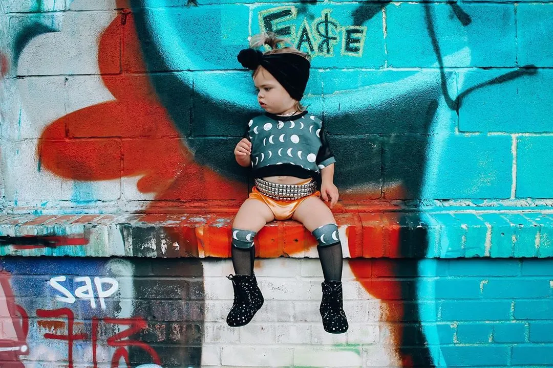 Witching Moon Child Mesh Knee Socks