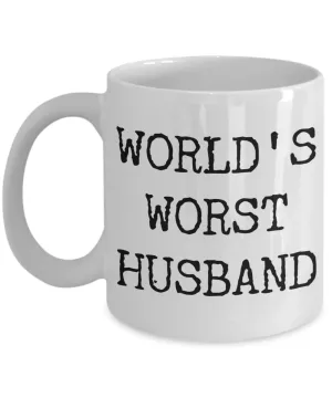 World's Worst Husband Mug Funny Ceramic Coffee Cup