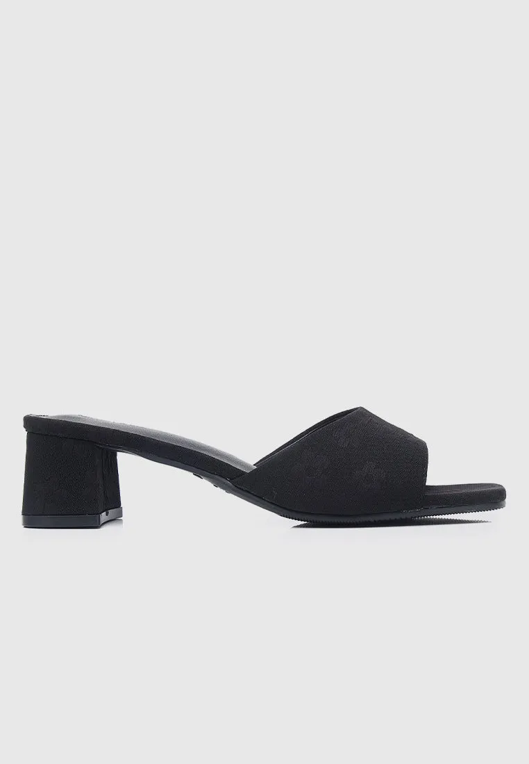 Yuri Floral Heels (Black)